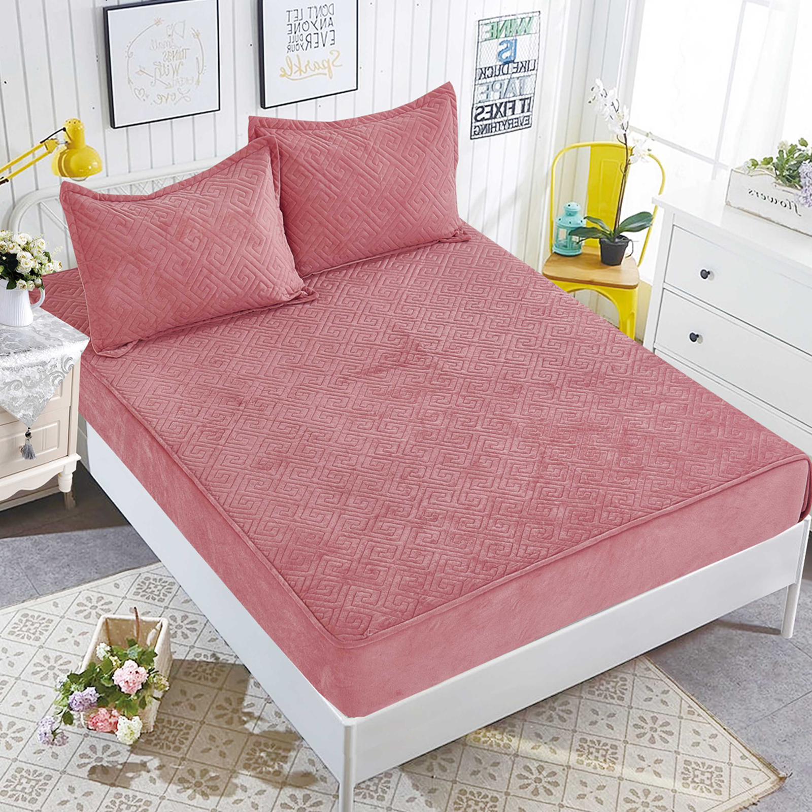 Husa protectie de saltea Catifea Topper 3-piese | 2018-SE