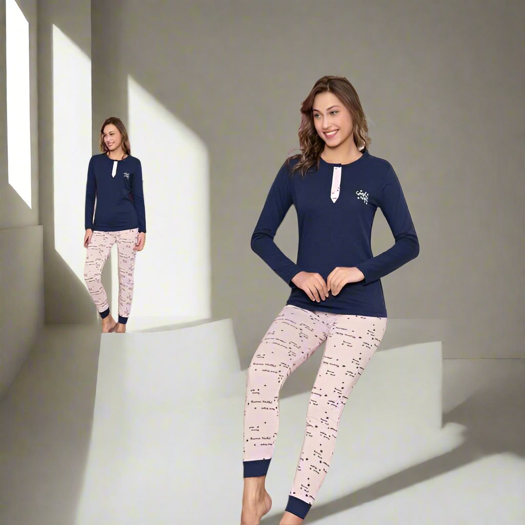 Pijama de Dama cu 2 Nasturi | 0043 - PJ