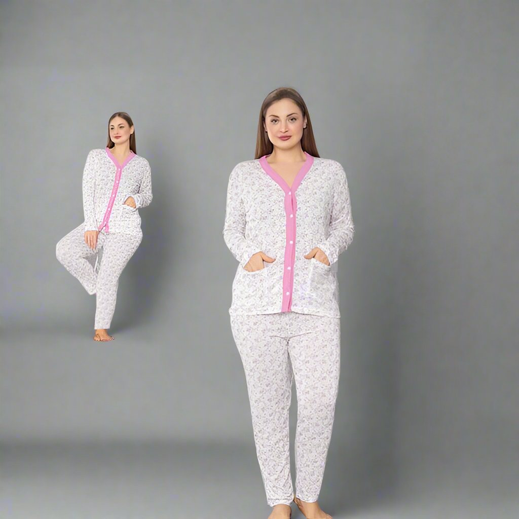 Pijama de Dama cu Nasturi | 0021 - PJ