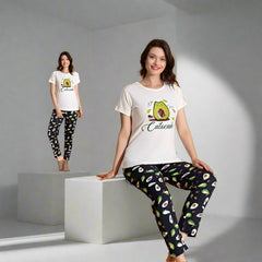 Pijama de Dama cu Tricou si Pantaloni Lung | 0013 - PJ