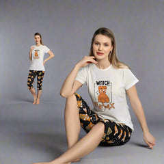 Pijama de Dama 3/4 cu Tricou | 0018 - PJ