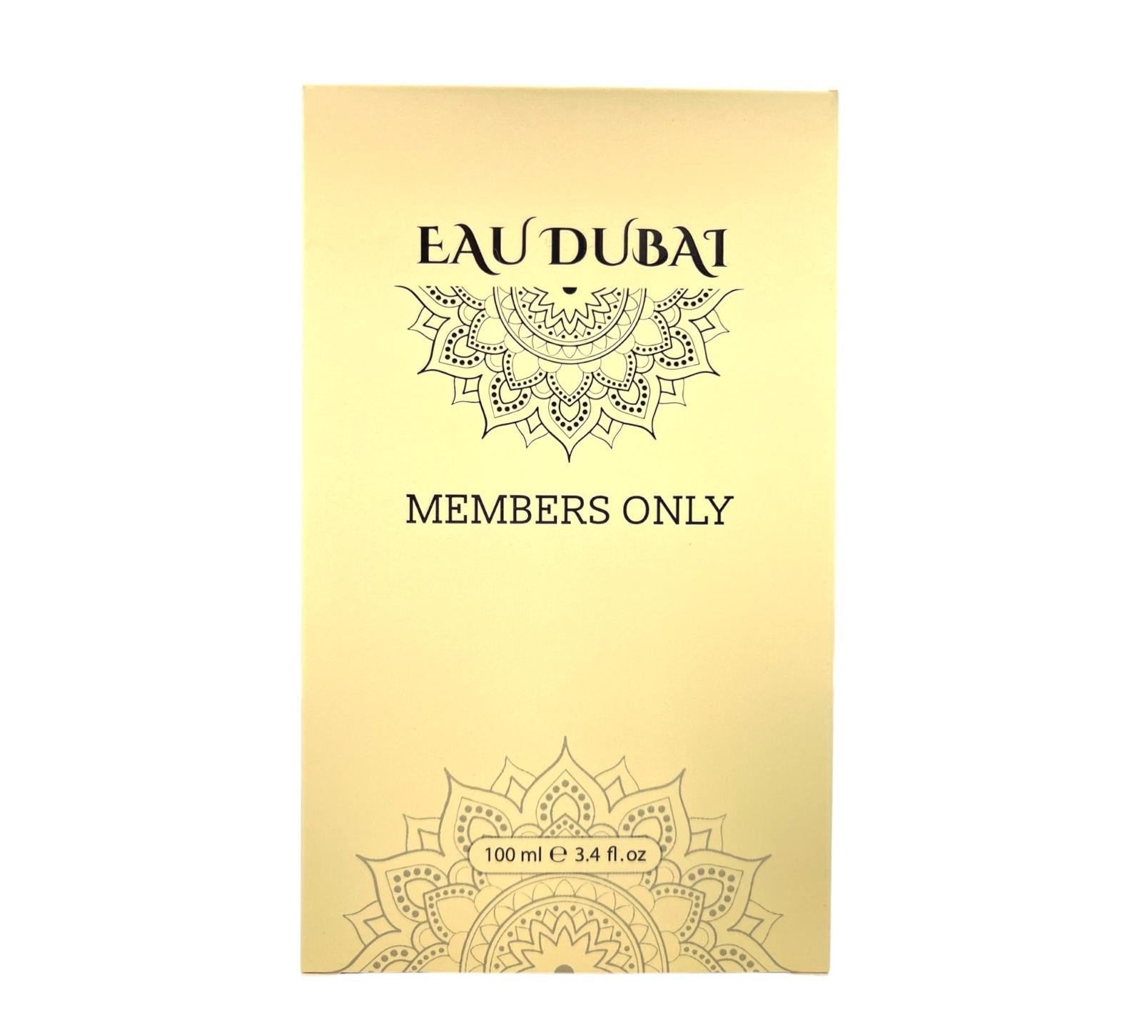 Apa de parfum MEMBERS ONLY, Eau Dubai,  inspirat de Back XS de la Paco Rabanne, 100 ml