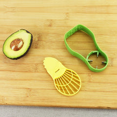 Recipient de Depozitare Avocado 5in1, Flippy, Etans, pentru Frigider, din Plastic, Dispozitiv de Taiat, Curatat, Feliat, 15x4.5x7 cm, Gri