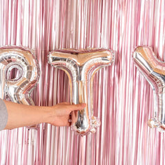Balon Folie Metalizata Litera T, Flippy, 80 cm, Umflati cu Heliu sau Aer, Ambalaj Individual, Pai inclus, Argintiu