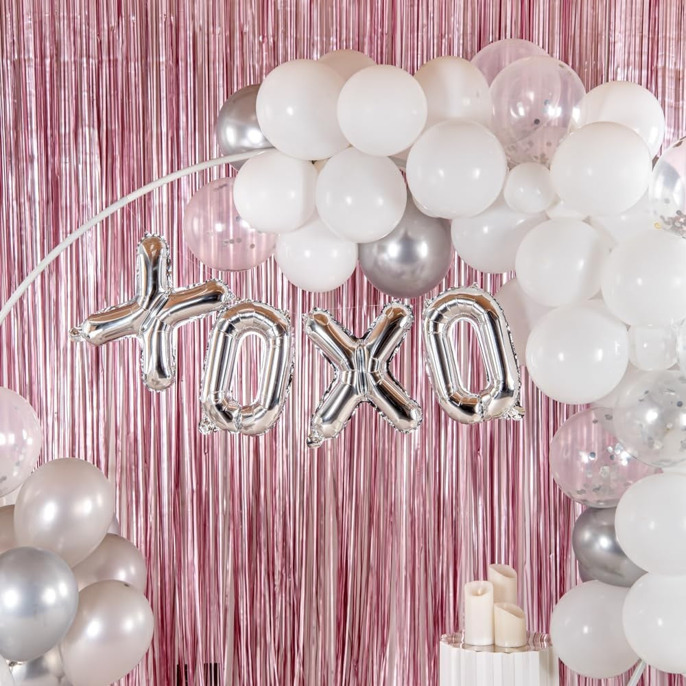 Balon Folie Metalizata Litera X, Flippy, 80 cm, Umflati cu Heliu sau Aer, Ambalaj Individual, Pai inclus, Argintiu