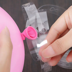 Banda Transparenta pentru Prinderea Baloanelor, Flippy, din PVC, 5 m, Gauri Duble, Transparent