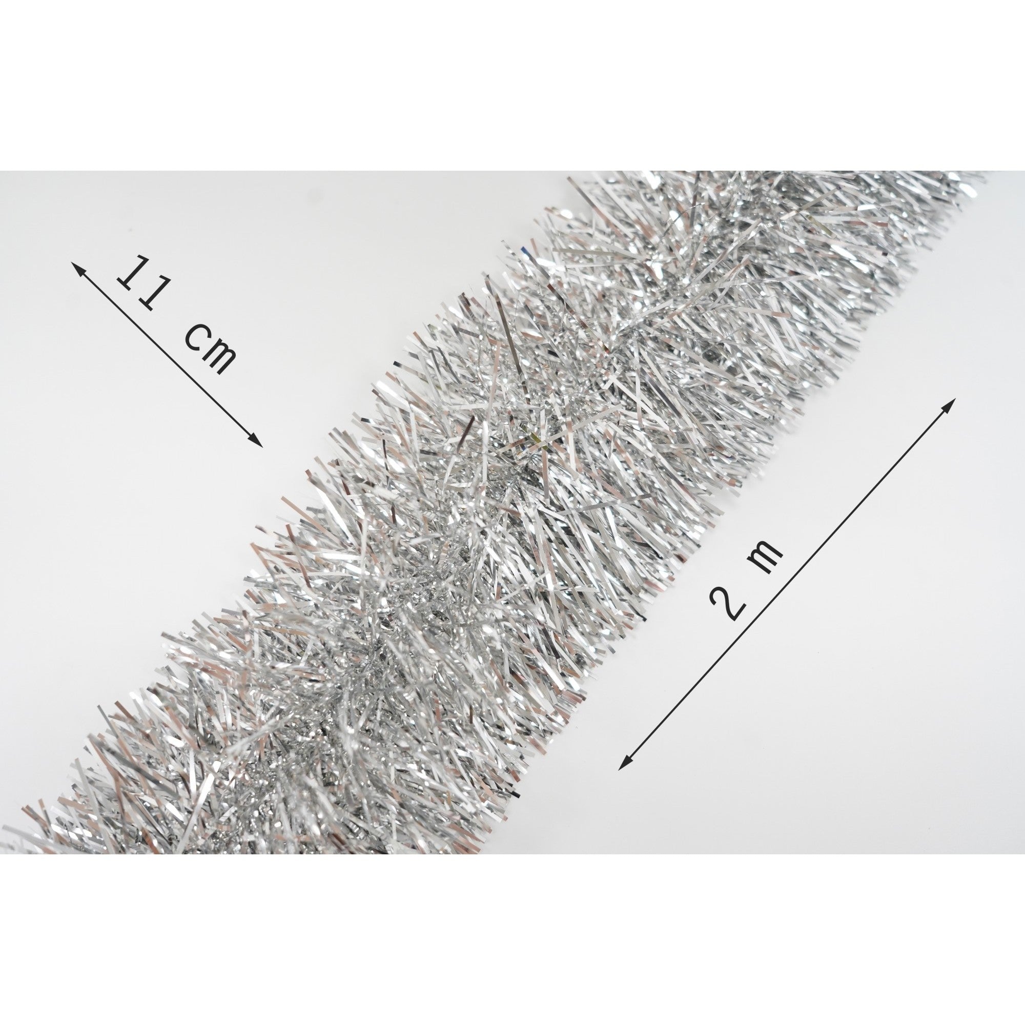 Beteala Craciun, Flippy, argintiu, marimea: 2 m x 11 cm material:folie PVC, interior/exterior