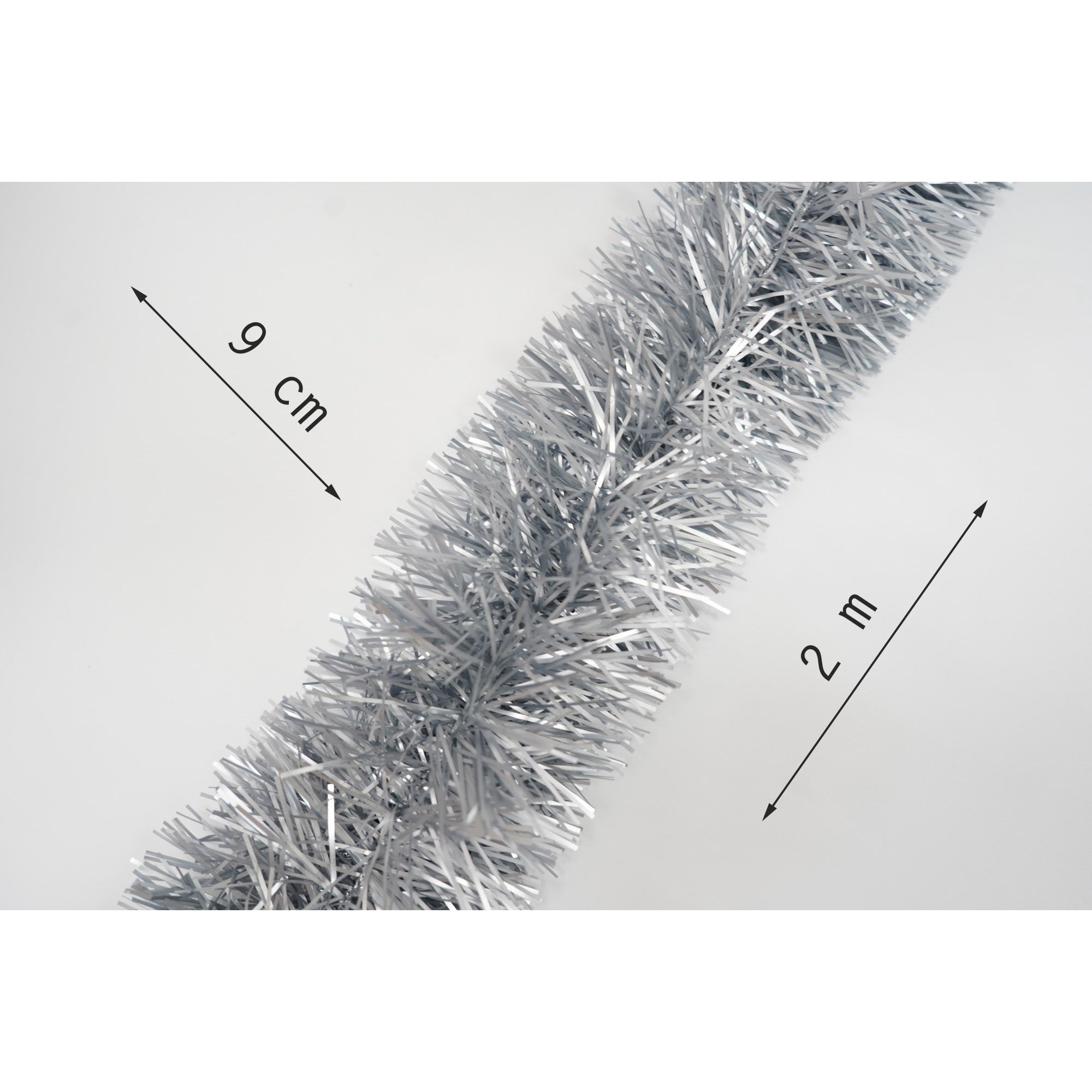 Beteala Craciun, Flippy, argintiu, marimea: 2 m x 9 cm material:folie PVC, interior/exterior