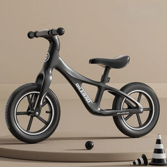 Bicicleta pentru Copii, Flippy, Fara Pedale, Pentru 2-6 Ani, 2 Roti Silentioase, Sa Reglabila 43 - 58 cm, din Plastic si Fibra de Sticla, 88 x 56 x 43 cm, Negru