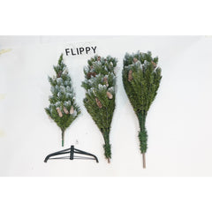 Brad Artificial de Craciun bogat, Flippy, 1.8 m inaltime, 918 ramuri verzi inzapezite, Verde, Decorat, Interior/ Exterior
