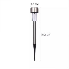 Lampa solara LED de exterior pentru gradina Flippy, dispersor normal, 0.06W, Inox, 29 cm