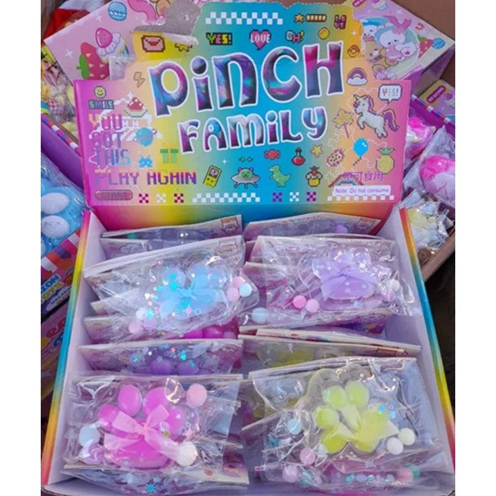 Cutie de Ambalare pentru Set 12 Jucarii Antistres Squishy, Flippy, din Carton, 14 x 14 x 14 cm, Multicolor