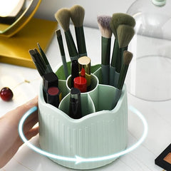 Cutie pentru Depozitarea Pensulelor de Machiaj, Flippy, Rotativa, Plastic, 36 cm x 13 cm, Verde