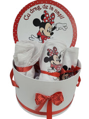 Trusou botez fete – Baby in Red Baptism Set