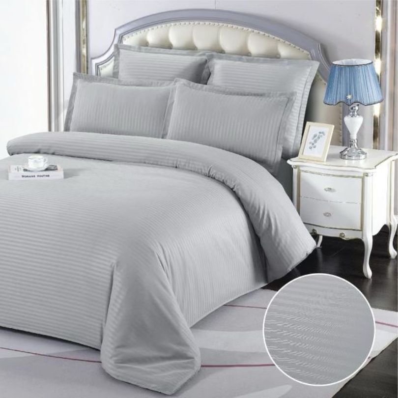 Lenjerie de pat damasc pentru o persoana – 4 piese | Eleganta si confort pentru fiecare noapte! | COD 0396-CF