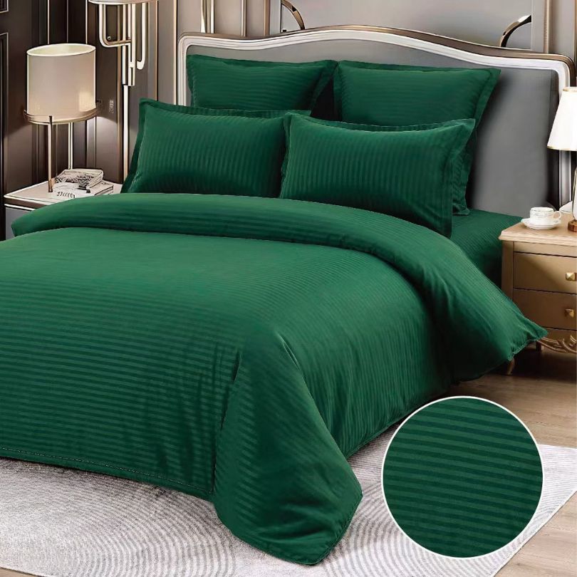 Lenjerie de pat damasc pentru o persoana – 4 piese | Eleganta si confort pentru fiecare noapte! | COD 0399-CF