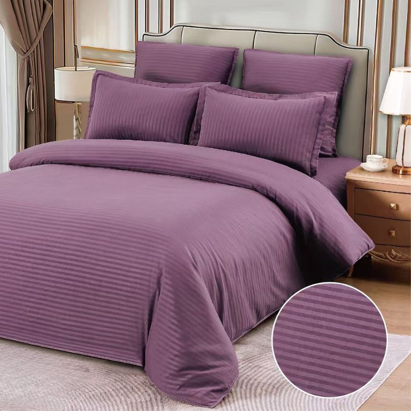 Lenjerie de pat damasc pentru o persoana – 4 piese | Eleganta si confort pentru fiecare noapte! | COD 0401-CF