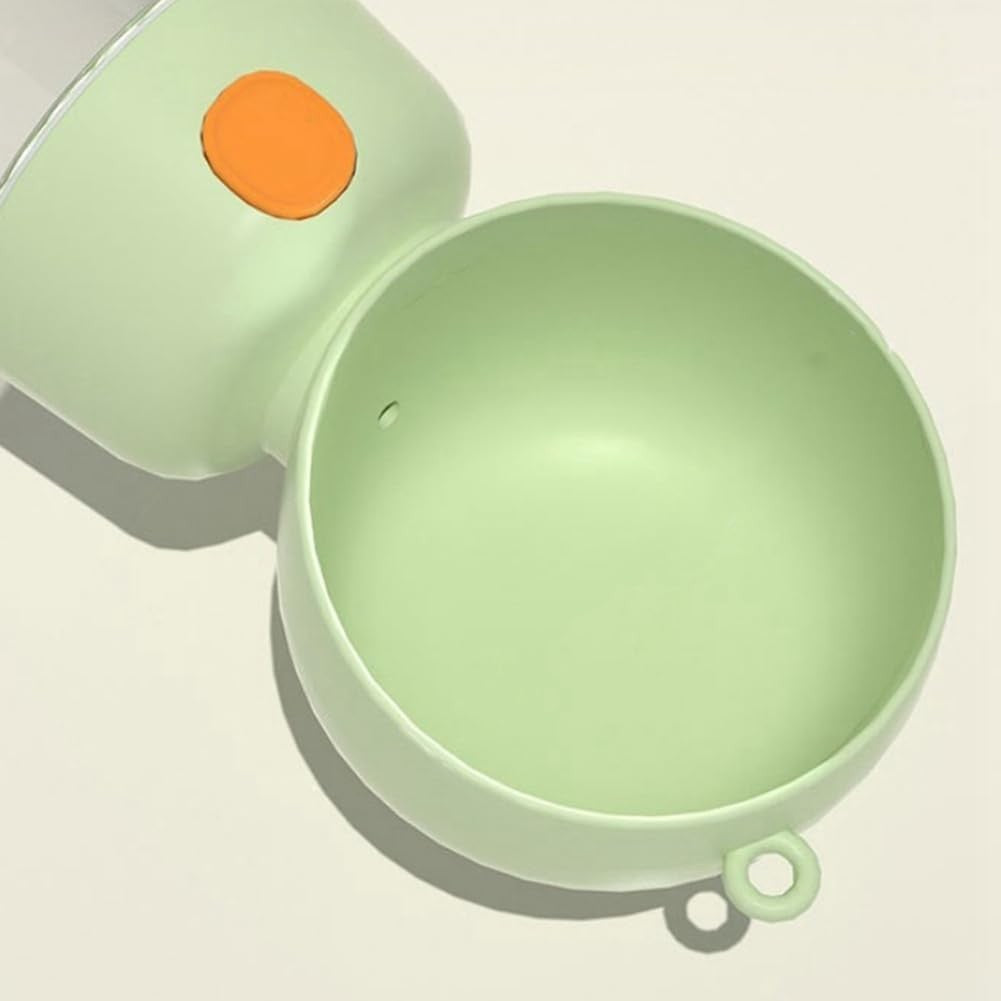 Sticla Animale, Flippy, Portabila, pentru Hrana si Apa, din ABS, 400 ml/182 ml, 25.5 x 8 x 9 cm, Verde