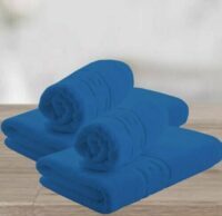 Set de 4 prosoape greek border-albastru