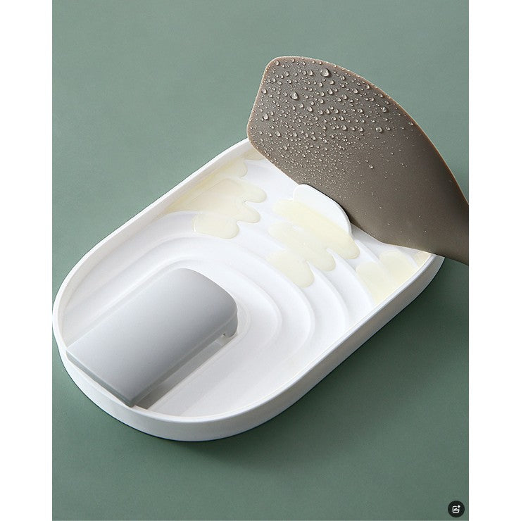 Suport Pliabil, Flippy, pentru Capace, Linguri, Multifunctional, Plasare pe Blatul de Bucatarie, 11.5 x 18 x 2.2 cm, Alb