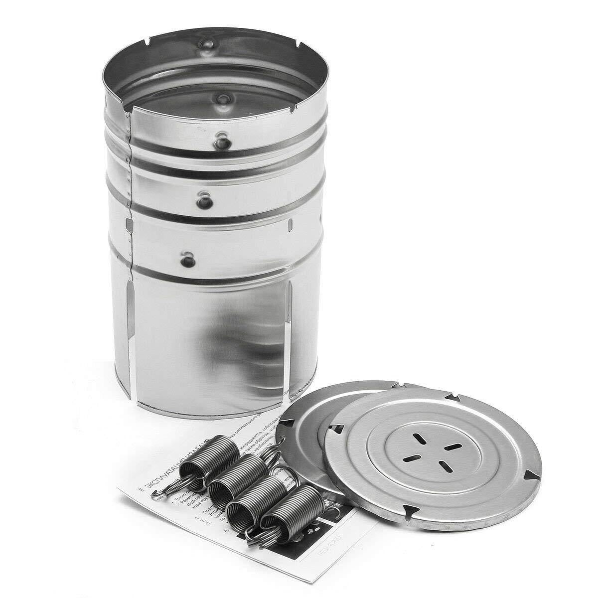 Presa din inox Flippy, pentru preparat sunca presata, cu capac, dimensiune reglabila in 3 trepte, 15 x 15 x 18 cm, argintiu