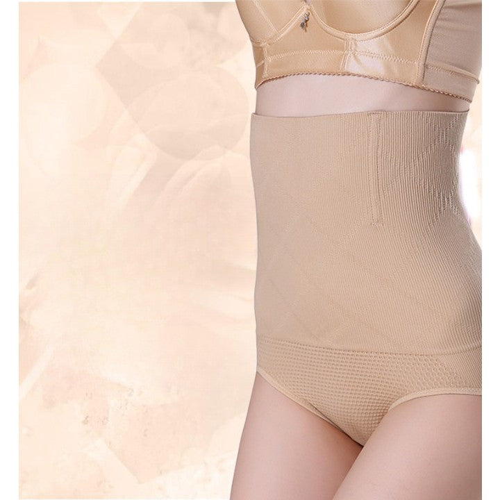 Lenjerie Modelatoare Postpartum, Flippy, cu Talie Inalta, Control al Burții, Compresie Mare, Insertii din Silicon pentru Sustinere, Nude, M/L