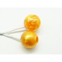 Jucarie interactiva cu bile, Flippy, Clackers ball, antistres, Galben, 40 mm