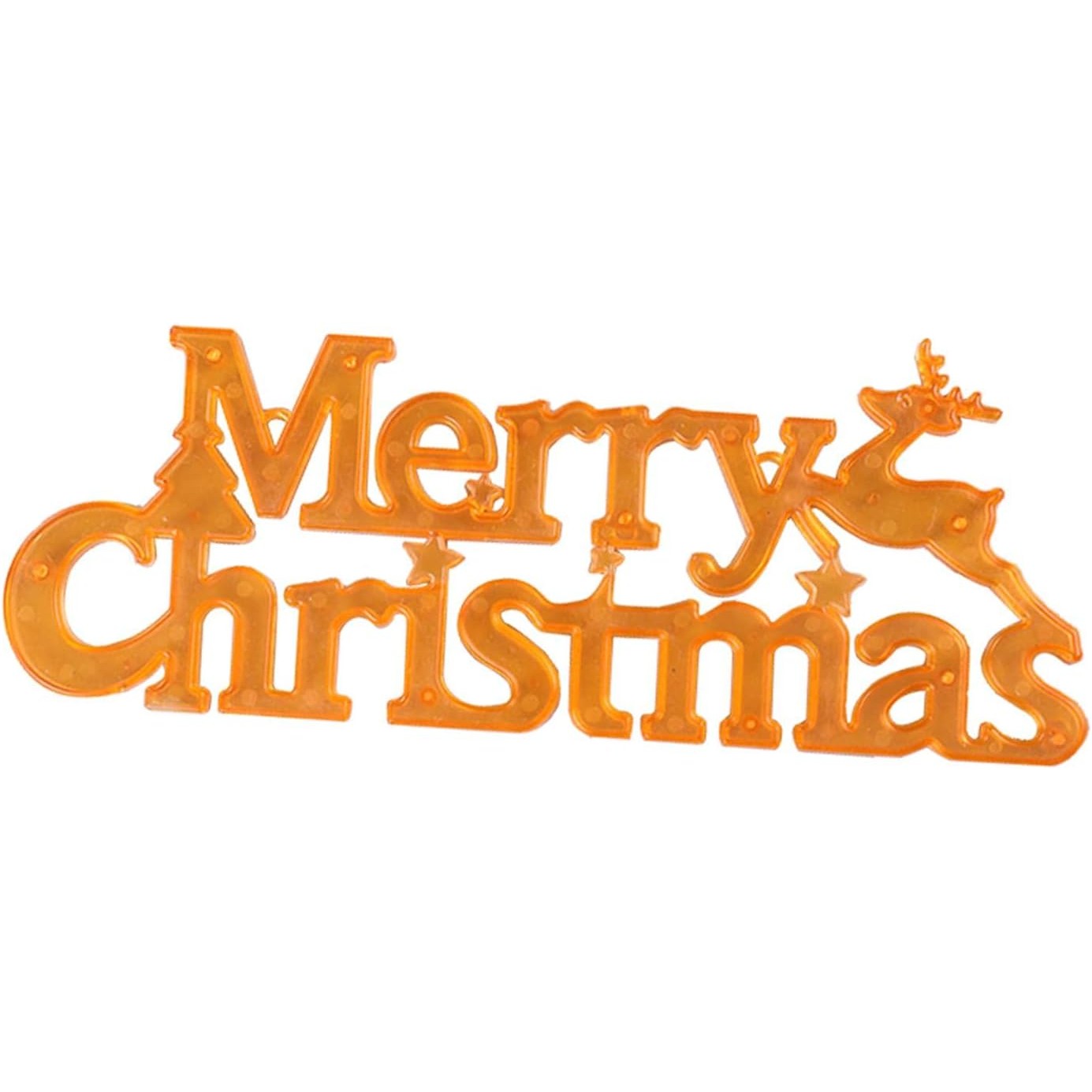 Instalatie LED de Craciun, Flippy, Litere 3D, Merry Christmas, Lumina Calda, 27.5 x 10.5 x 1.4 cm, Galben