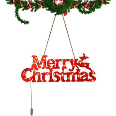Instalatie LED de Craciun, Flippy, Litere 3D, Merry Christmas, Lumina Calda, 27.5 x 10.5 x 1.4 cm, Rosu