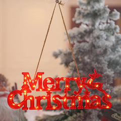 Instalatie LED de Craciun, Flippy, Litere 3D, Merry Christmas, Lumina Calda, 27.5 x 10.5 x 1.4 cm, Rosu