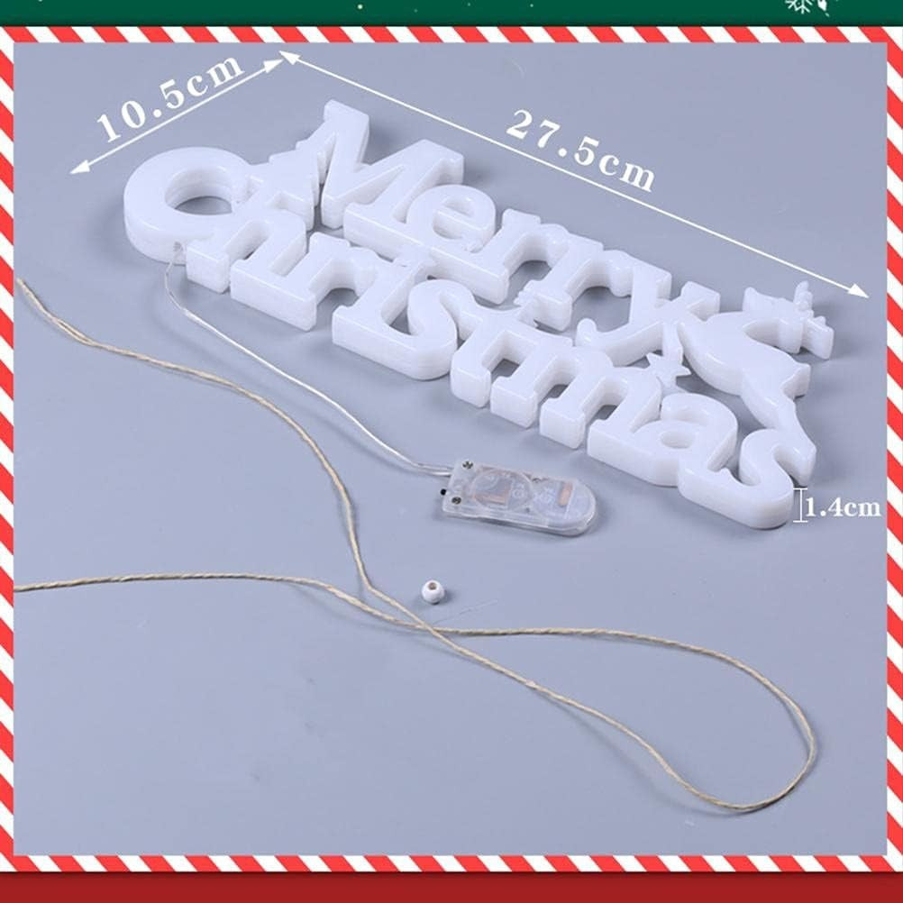 Instalatie LED de Craciun, Flippy, Litere 3D, Merry Christmas, Lumina Calda, 27.5 x 10.5 x 1.4 cm, Alb