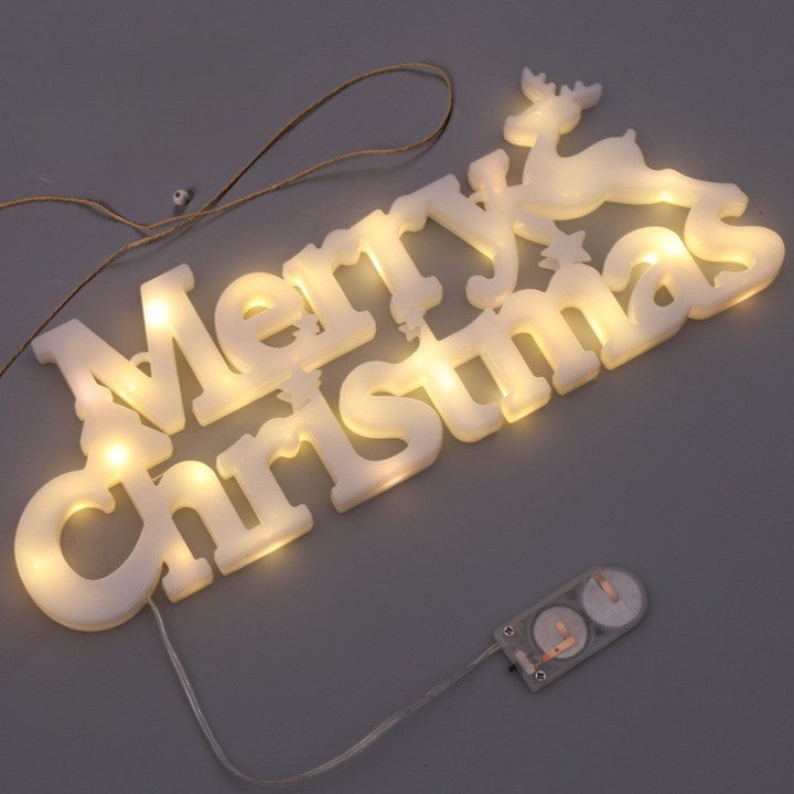 Instalatie LED de Craciun, Flippy, Litere 3D, Merry Christmas, Lumina Calda, 27.5 x 10.5 x 1.4 cm, Alb
