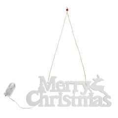 Instalatie LED de Craciun, Flippy, Litere 3D, Merry Christmas, Lumina Calda, 27.5 x 10.5 x 1.4 cm, Alb