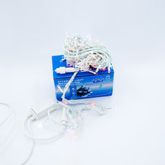 Instalatie Led de exterior, sir 100 Led- Lumina alb/rosu 10m, cu mufa de imbinare, SW-100W-WR