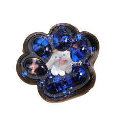 Jucarie Antistres Squishy, Flippy, cu Revenire Lenta, Model Cat Paw, Squeeze Pinch Family, 6.5 x 6 cm, din Tpr, 4-6 Ani, Model 2 Figurine, Negru cu Insertii