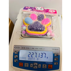 Jucarie Antistres Squishy, Flippy, cu Revenire Lenta, Model Labuta de Pisica Pufoasa, 220g, 12.5 x 10.5 cm Squeeze Pinch Family, Ambalaj Transparent, Multicolor