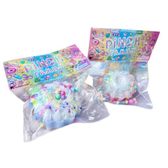 Jucarie Antistres Squishy, Flippy, cu Revenire Lenta, Squeeze Pinch Family, Model Prajitura, 8x8 cm, 90g, Ambalaj Transparent, Multicolor