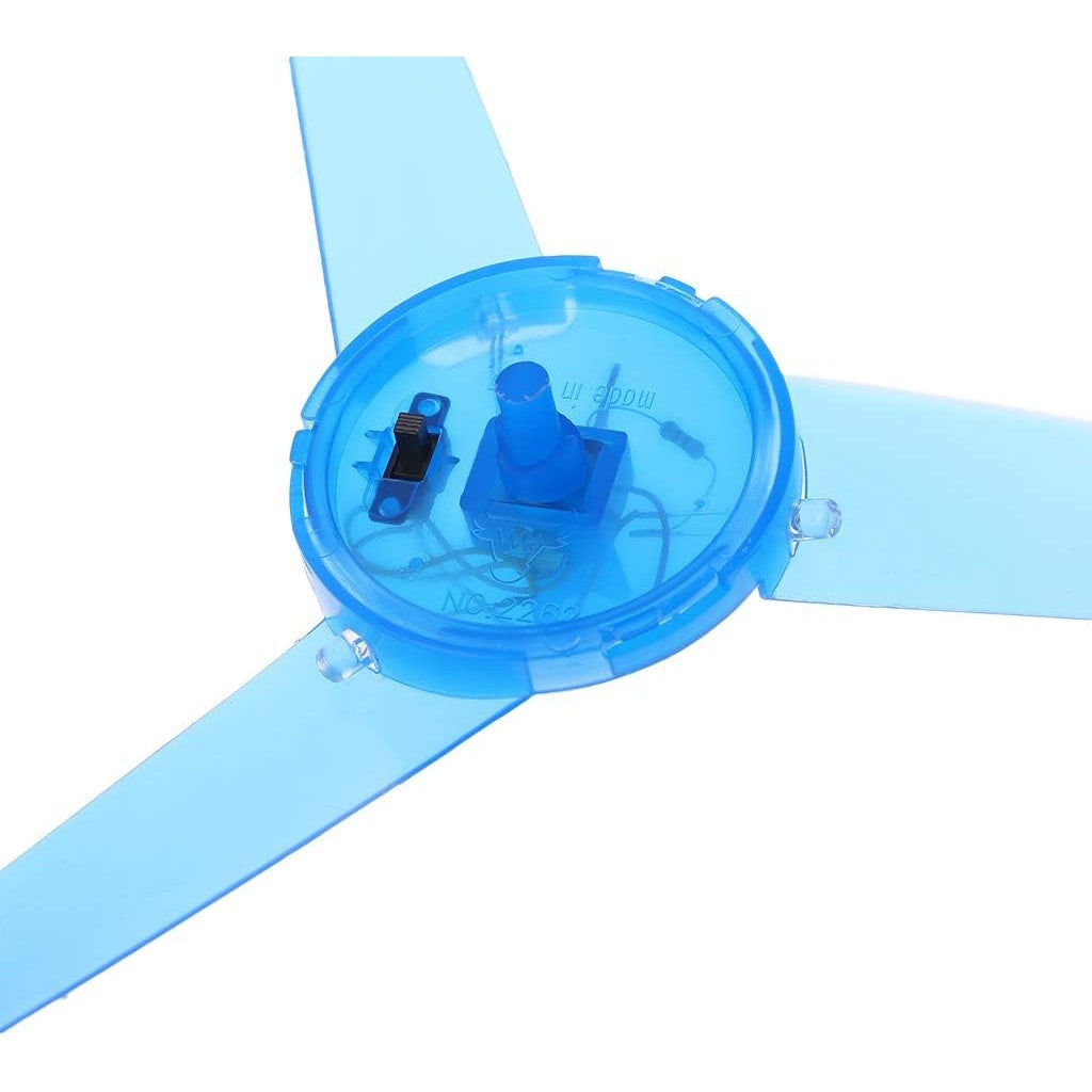Jucarie Disc Zburator, Distractiv pentru Copii, Flippy, Aruncator Manual din Plastic, cu Lumini, Albastru