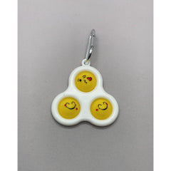 Jucarie Senzoriala Antistres, Simple Dimple, tip breloc , triunghi, 8 cm, multicolor, Alb, model 2