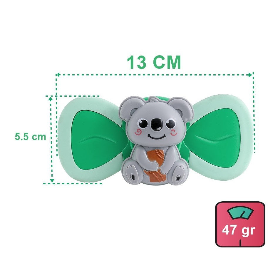 Jucarie Spinner pentru copii cu 2 laturi, Spinimals Premium Koala, Verde