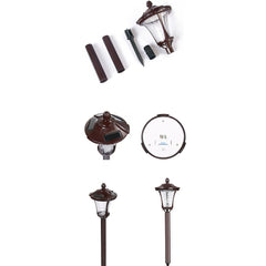 Lampa solara cu prindere in pamant, Flippy, inaltime 65 cm, Alb Rece