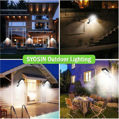 Lampa Solara De Exterior LED Flippy, 23 cm x 11.5 cm, 3072 Lumeni 128 COB LED 25.6 W - echivalent 205 W bec incadescent, IP65, Senzor de Miscare, Senzor de Lumina, 4 Grile, Alb Rece
