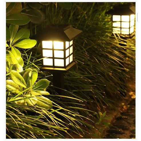 Set 2 Lampa solara Led pentru gradina, Tip felinar, Flippy, Alb cald