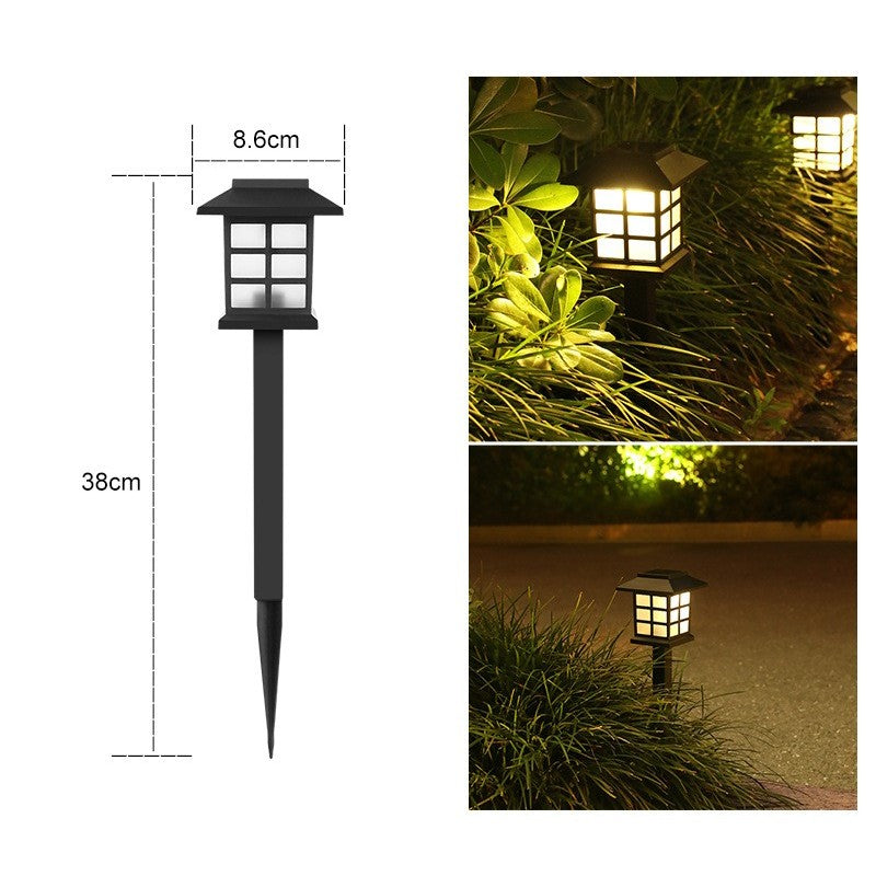Set 2 Lampa solara Led pentru gradina, Tip felinar, Flippy, Alb cald