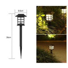 Set 2 Lampa solara Led pentru gradina, Tip felinar, Flippy, Alb cald
