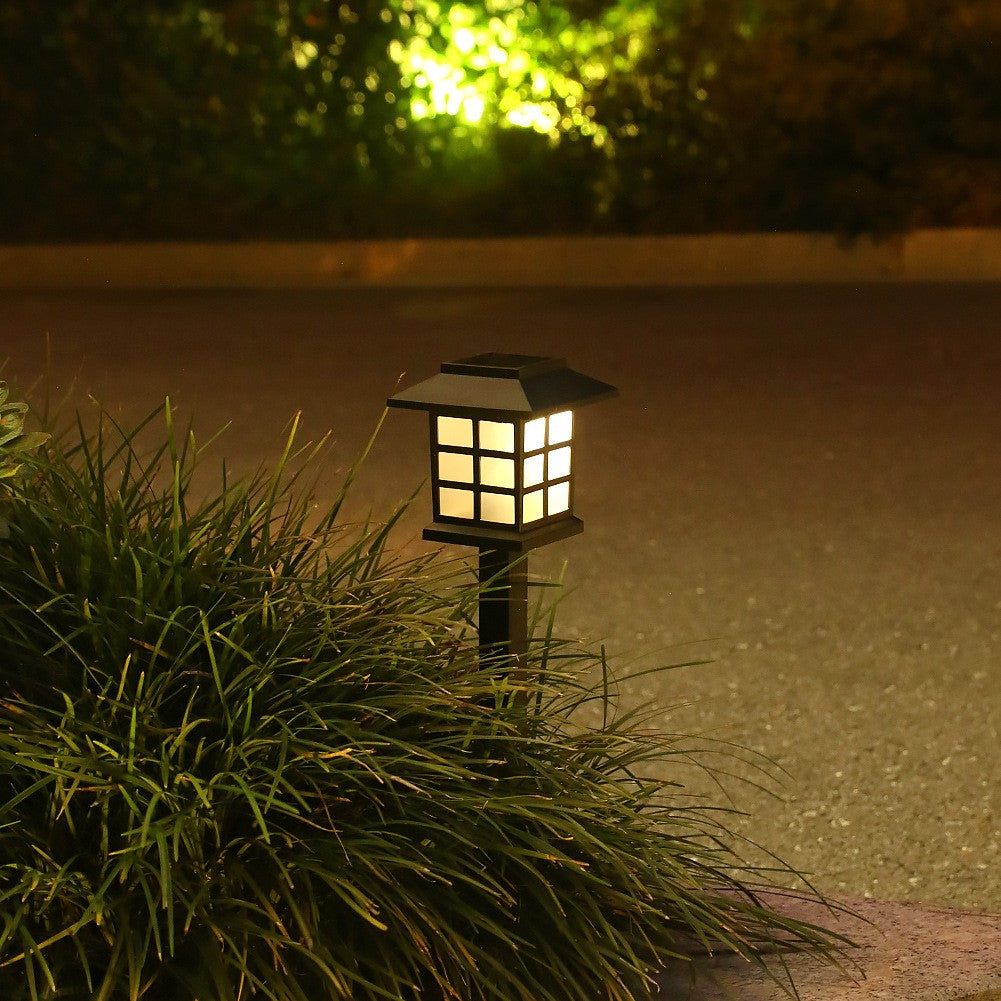 Set 2 Lampa solara Led pentru gradina, Tip felinar, Flippy, Alb cald