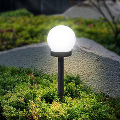Set 2 Lampi Solare LED, Sferice, Tip Glob Flippy, Diametru 10 cm, Alb rece