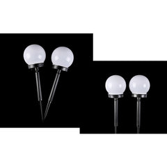 Set 2 lampa solara LED, Sferica, Tip Glob Flippy, Diametru 10 cm, Multicolor