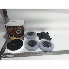Lampa solara LED, sub forma de cerc, pentru gazon sau gradina, Rezistenta la apa, Flippy, Alb rece