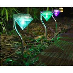 Lampa solara LED tip Diamant pentru gradina Flippy, inaltime 30 cm, 2V, ABS, 600mAh, multicolor